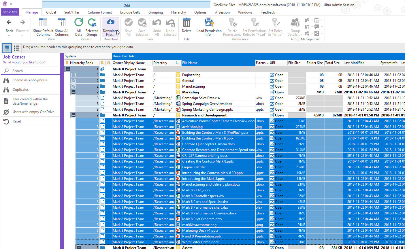 Sapio365 - Nástroj administrace Microsoft OneDrive