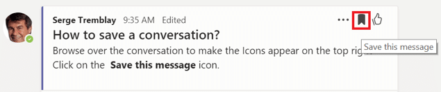 Teams tip - Jak uložit konverzaci