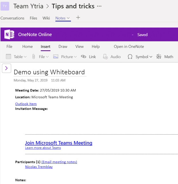 Teams Tip - Používání poznámek OneNote